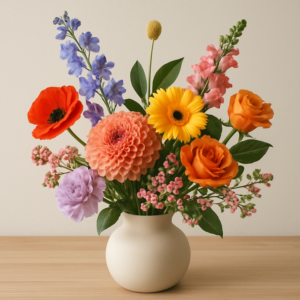 A stunning flower arrangement in a vase