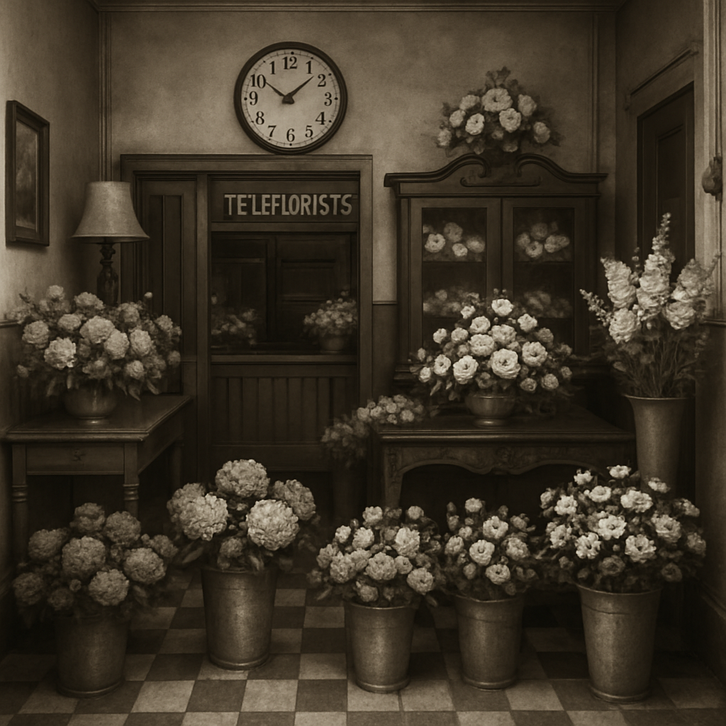 A historic photo of the flower shop